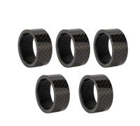 JIASHUNHE Headset Spacers 5pcs Bicycle Washers Spacer UltraLight Carbon Fiber 1mm/2mm/3mm/5mm/10mm/15mm Bike Washer Gasket Fork Headset Parts(15mm)