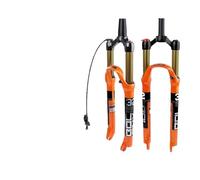 JIASHUNHE Suspension Forks 1 Pcs Bike Fork Orange MTB Bicycle Front Suspension Straight/Tapered RL/LO 26/27.5/29inch Magnesium Alloy QuickRelease(29 Tapered Manual)