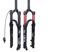 JIASHUNHE Suspension Forks 1 Pcs MTB Bike Fork Dual Air Red Bicycle Front Suspension Straight Tube 26/27.5/29inch Magnesium Alloy Quick Release(29in Black SR)