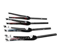 JIASHUNHE Suspension Forks 1 Pcs Road Bike Full Carbon Fibre Bicycle Fork Front Track Fixed Gear Hard(Matt white red)