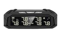 JIASHUNHE Tpms Solar Car Tire Pressure Alarm Monitor System Tyre Temp Digital Display Auto Security Systems With 6 Sensors(External Sensor,K10-4 Sensors)