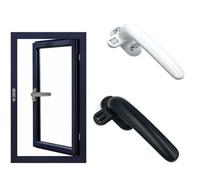JIASHUNHE Window Handles Universal Window Handle Lock Casement Wheel Black Hardware Furniture Supplies(Black,Right)