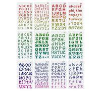 JIASI&JIESY Pack of 12 Letter Stencils, Translucent PET, 17.8 x 10.2 cm, Reusable Alphabet Template for DIY Scrapbooking, Signs, Poster Design, Gift Cards, Invitations, Fabric Painting