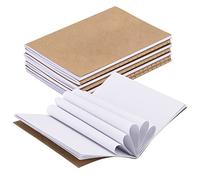JIASI&JIESY Pack of 8 Mini Notebooks, B7 Small Notebook Mini 12.5 x 9 cm, Kraft Paper Cover, Mini Notebook Blank, Small Mini Notepad, 30 Sheets/60 Pages, for Course Notes, Travel Lists