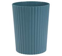 JiatuA Small Trash Can Plastic Wastebasket Round Garbage Container Bin for Bathroom, Kitchen, Bedroom, Home Office, College Dorm, Teal Blue