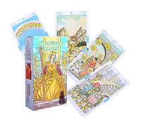 Jiawinng Tarot Card Deck Classic Set with The Guide Future 78 Tarot Cards, The Game Beginner And Professional Player for Holiday Family Party Playing Card Board Game Gifts,Gold
