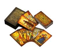 Jiawinng Tarot Cards Deck, Water Proof with Guidebook Divination Cards, 80 Fortune Telling Game Set for Family Reunion Beginners Expert Readers for Christmas Birthday, I