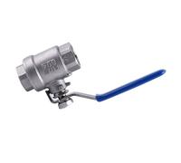 Jiawu 1/2'' BSPT Full Port 2 Way Lever Stainless Steel SS304 Ball Valve