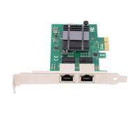 Jiawu 10 100 1000Mbps Gigabit Ethernet PCI Express Network Card Enhanced Network Performance, Dual RJ45 Ports for Various Types, 1 X Card for Server Desktop