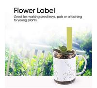 Jiawu 100 Pcs Plastic Plant Seed Labels, 3.94in Pot Markers (Yellow)