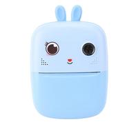 Jiawu 1080p Small Immediate Print Camera with Double Cameras, PC Color Printing, Suitable for Students and Travelers, White Color (Blue)