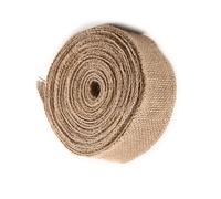 Jiawu 10M Rustic Hessian Jute Burlap Fabric Ribbon Table Runner for Wedding, Bow Floristry Decor, 5/10/15cm Wide, Natural (5CM)