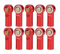 Jiawu 10Pcs Metal RC Ball Joint Connecting Rod for AXIAL SCX10 (Red) | Aluminium Alloy Pull Rod Joint, 19mm Threaded Ball End, for 1/10 RC Car Suspension