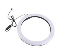 Jiawu 12 Inch Circle Light Dimmable 160 LED Ring Light for Makeup with Phone Clip, 12W 3200K-5600K USB Fill for Video Recording, Live Stream & Vlogging