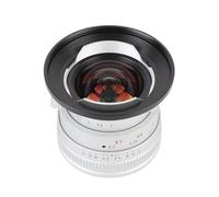 Jiawu 12mm F2.0 Large Aperture Manual Focus Lens for M4/3 Mount Cameras Low Light Performance Wide Angle Perspective Enhancement Aluminum Alloy Construction for GF8 GH5 GH6 (Silver)