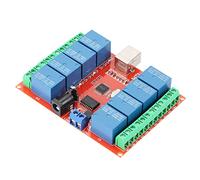 Jiawu 12V 8 Channel USB Relay Controller, PC Smart Switch Module with ULN2803 Driver for Home Automation, Industrial Control, Greenhouse, IOT, Electric Appliances