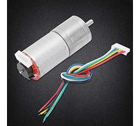 Jiawu 12V DC Encoder Gear Motor, 4mm Shaft Metal Gear Reduction Motor for Robot RC Car, High Torque 130-1000 RPM N20 Micro (RPM 100)