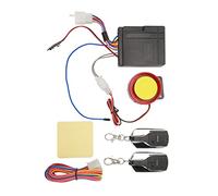 Jiawu 12V Motorcycle Alarm System 4 Sensitivity Level Universal Remote Control Alarm Kit for Scooter Motorbike Anti Theft Security Device with Shock Sensor Weatherproof ABS Engine Lock