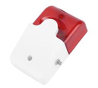 Jiawu 12VDC Wired Sound Light Alarm with Adjustable Volume 110dB Strobe Siren for Office Buildings Hotels Bars, LED High Flashing Low Power Consumption Security Alarm