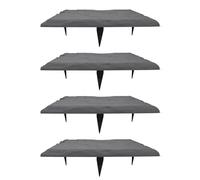 Jiawu 15.5” Stepping Stones with Ground Stakes, Garden Step Stones, Stake Into The Ground, Decorative Walkway Stones for Pathway Pavers, Lawn, Yard, Home, Outdoor (Gray)