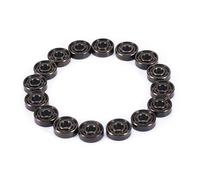 Jiawu 16 Pcs Ceramic Bearings, 8mm ID 22mm OD 7mm Thickness Single Side Shield Inline Skate Bearings, Hybrid Ball with Zirconia Ceramic Balls for Roller Skates Speed Skating
