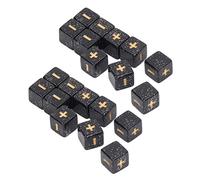 Jiawu 16mm Math Dice Set, 20 Pcs Plus Minus Operation Dice (Black)