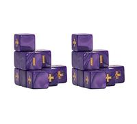 Jiawu 16mm Math Dice Set, 20 Pcs Plus Minus Operation Dice (Purple)