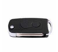 Jiawu 2 Buttons Flip Folding Car Key Fob Shell Case For Ssangyong Actyon Kyron Rexton with Uncut Blank Blade