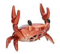 Jiawu 2 in 1 Mobile Phone Stand Bluetooth Speaker, Crab Shape Phone Bracket with 360 Degree Surround Sound, Portable Wireless Bluetooth Speaker for Desk, Release Your Hands, Vivid (Red)