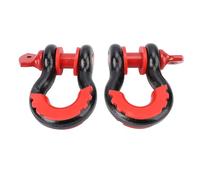 Jiawu 2 Pack D Ring Shackles 3/4 Inch with Screw Pin, 8800LBS Carbon Steel Heavy Duty Clevis Shackle with Isolator Washer for Towing Straps, Winches, Off Road Vehicle Recovery