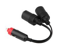 Jiawu 2 Way Cigarette Lighter Splitter, 80W Car Adapter