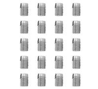 Jiawu 20 Pcs M6x1.0 M10x1.5 Thread Inserts 14mm 302 Stainless Steel Self Tapping Slotted Threaded Inserts for Automotive Marine Rail Applications