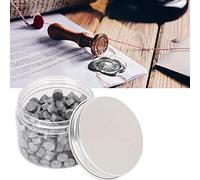 Jiawu 200Pcs Sealing Wax Beads, Pearlescent Wax Seal Kit (Silver)