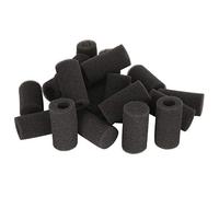 Jiawu 20Pcs Aquarium Filter Intake Sponge Cover, Black Fish Tank Water Inlet Protector for Small Fish Shrimp, Reusable Sponge Filter Tube Pre- to Keep Tank Clean (Medium (large hole))