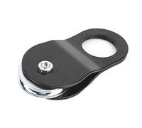 Jiawu 22000LBS Snatch Block Recovery Winch Pulley, Heavy Duty ATV UTV Tow Trailer Winch Snatch Block, V-Grooved 40 Carbon Steel Black