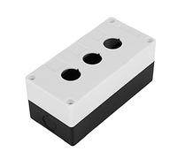 Jiawu 22mm Three Hole Push Button Switch Box, ABS (White)