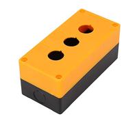 Jiawu 22mm Three Hole Push Button Switch Box, ABS (Yellow)