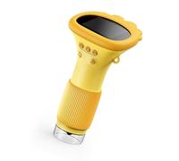 Jiawu 2in Screen Handheld Microscope 100-1000X Zoom 2MP 1080P HD Real Time Imaging Portable Microscope with 8 LED Lights, USB C Computer Connectivity for Kids Adults (Orange)
