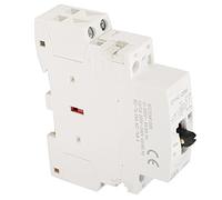 Jiawu 2P 25A 50Hz DIN Rail Household AC Contactor with Manual Control Switch, 250VAC, Quiet Operation Below 15dB, 75% (2NC)