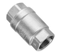 Jiawu 3/4" Stainless Steel Inline Spring Check Valve, Female Thread Vertical Check Valve WOG 1000, Resistant One Way for Water Oil Gas Pipeline System