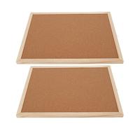 Jiawu 30x40 Cm Cork Boards 2X Hanging Ropes Classic Bulletin Board for Menus and News on Walls in The Office or at Home