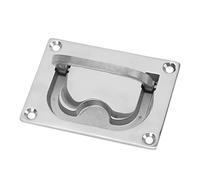 Jiawu 316 Stainless Steel Boat Deck Flush Handle, Resistant Square Lift Handle for Marine Use, Mirror Polished Surface, Simple to Use with 2 or 3 Fingers, Easy to