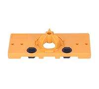 Jiawu 35mm Hinge Hole Saw Jig, Drilling Guide Cutter Bit Set (Yellow) | Hinge Punching Positioner with Fixed Rod, Woodworking Boring Locator for Furniture and Door Lock Installation