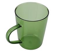 Jiawu 380ml High Borosilicate Glass Thermal Milk Cup, Heat Resistant Coffee Mug for Hot & Cold Drinks, Dishwasher Microwave Safe Easy Clean Glass Cup for Kitchen Hotel Coffee Shop (Green)
