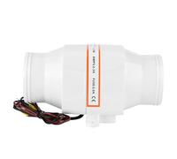 Jiawu 3inch In-Line Marine Bilge Air Blower 128 CFM Mute Ventilation Fan for Boat Yacht RV -Proof ABS 12V 24V (12V)