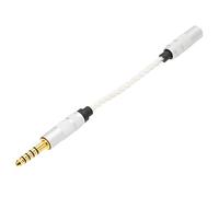 Jiawu 4.4mm to 3.5mm Headphone Cable, 4-strand Silver-plated Copper Cores Visible Core Design .4mm Male to 3.5mm Female Cable Balanced Adapter Cord with Gold-plated Connectors for