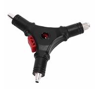 Jiawu 4 in 1 F Connector Wire Stripper Compression Tool, Coaxial Cable Stripper for RG59 RG6, Steel Booster Head, Ergonomic Heavy Duty Manual Cable Tool