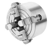Jiawu 4-Jaw Lathe Chuck, Independent Reversible Metal Chuck, Short Cylindrical Center Mounting K72-100 with Wrench for Woodworking Lathe Turning Machine Accessories Clamping