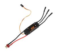 Jiawu 40A Brushless ESC, 2-4S LiPo Speed Controller, 5V 3A BEC Electric Speed Controller with Programmable Settings, for RC Drone Helicopter FPV Parts (Black)
