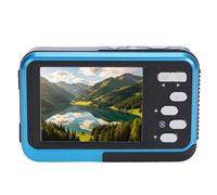 Jiawu 4K Underwater Camera Lightweight 48MP Autofocus Dual Screen for Snorkeling and Diving with 11.5ft Design (Blue)